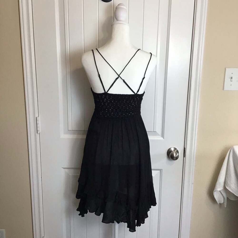 Free People Adella Black Lace Slip Dress XS boho babydoll Y2K - Picture 3 of 9